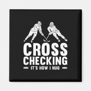 Imán Arte De Hockey Sobre Hielo Divertido Para Hombres 