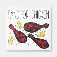 Arte de Ilustracion de comida de pollo de Tandoori