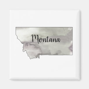 Imán Arte de Ilustracion estatal de Montana