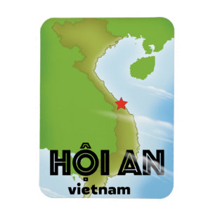 Imán arte de impresión de cartel de viaje a Hoi An Viet