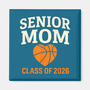 Imán Arte de la clase de mamá sénior de baloncesto