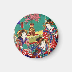 Imán Arte de la dama ukiyo-e geisha japonesa