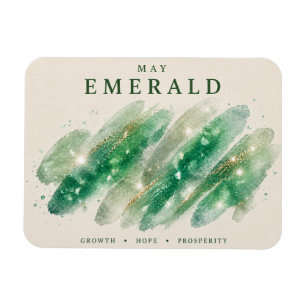Imán Arte de la esmeralda piedra de nacimiento de mayo