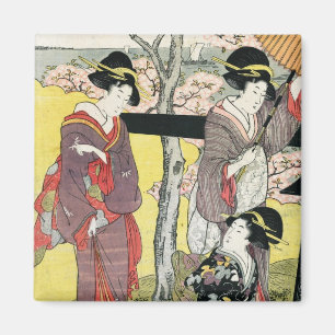 Imán Arte de la geisha japonesa clásica oriental