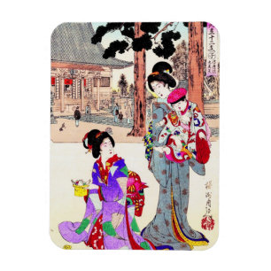 Imán Arte de la geisha japonesa clásica oriental