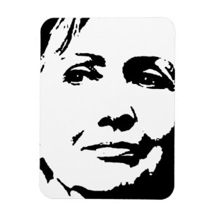 IMÁN ARTE DE LA TINTA DE HILLARY CLINTON
