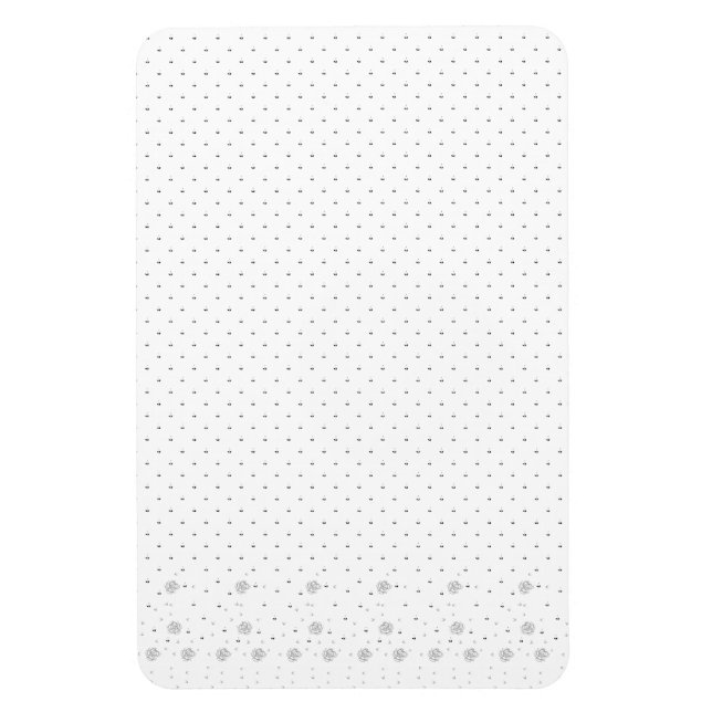 Imán Arte de línea, Lilac blanco (Vertical)