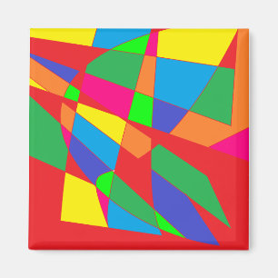 Imán arte de los colores rojos