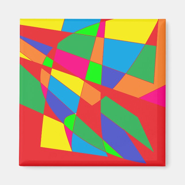 Imán arte de los colores rojos (Frente)