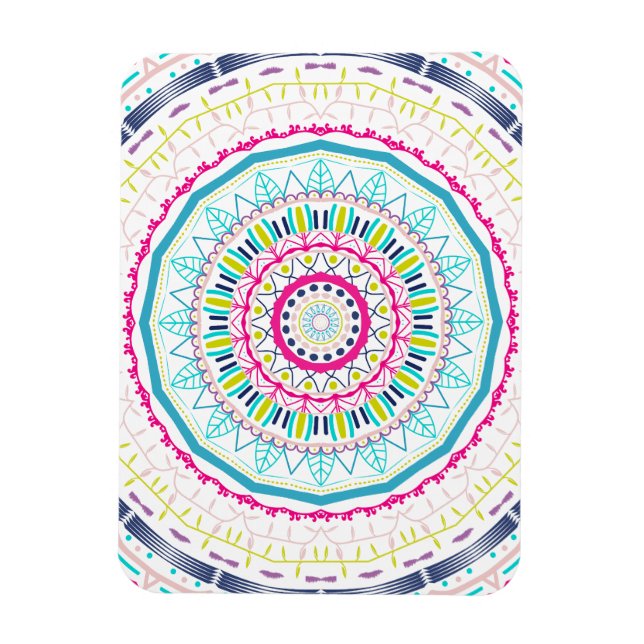 Imán Arte de Mandala Colorido Vibrante (Vertical)