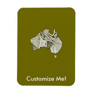 Imán Arte de mapas de Australia