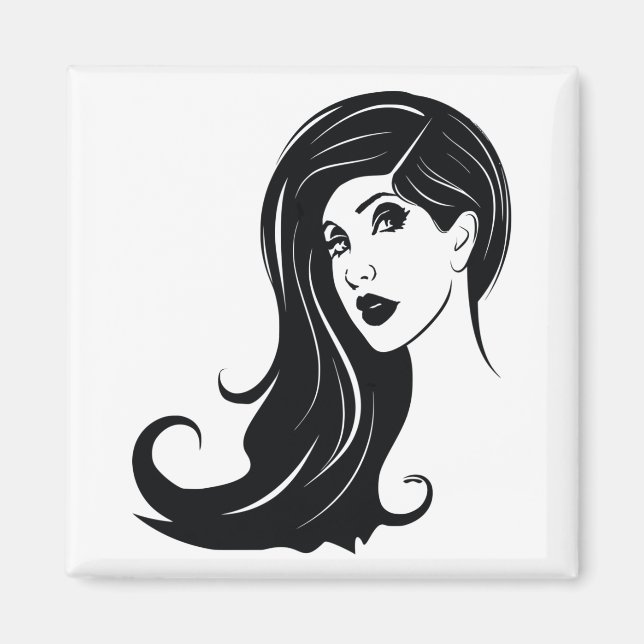 Imán Arte de maquillaje de moda para una mujer hermosa  (Frente)