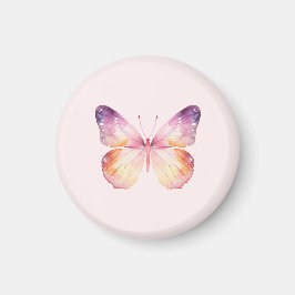 Imán Arte de mariposa en acuarela