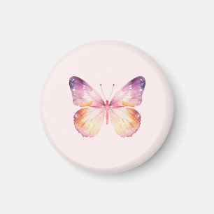 Imán Arte de mariposa en acuarela