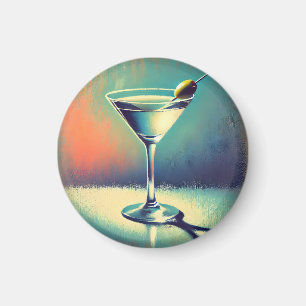 Imán Arte de Martini de Blues que Amo de Mitad de Siglo