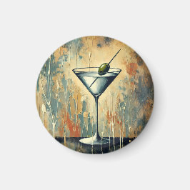 Imán Arte de Martini de Medios Mixtos de Mitad de Siglo