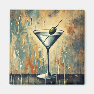 Imán Arte de Martini de Medios Mixtos de Mitad de Siglo