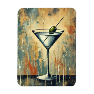 Imán Arte de Martini de Medios Mixtos de Mitad de Siglo