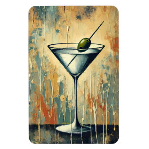 Imán Arte de Martini de Medios Mixtos de Mitad de Siglo