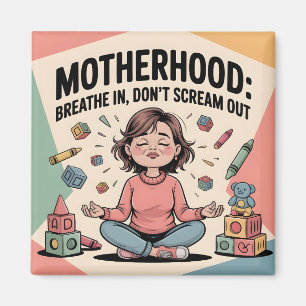 Imán Arte de Maternidad Respira Calma