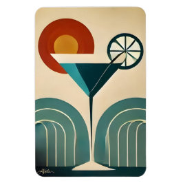 Imán Arte de mediados de siglo moderno Martini de amane