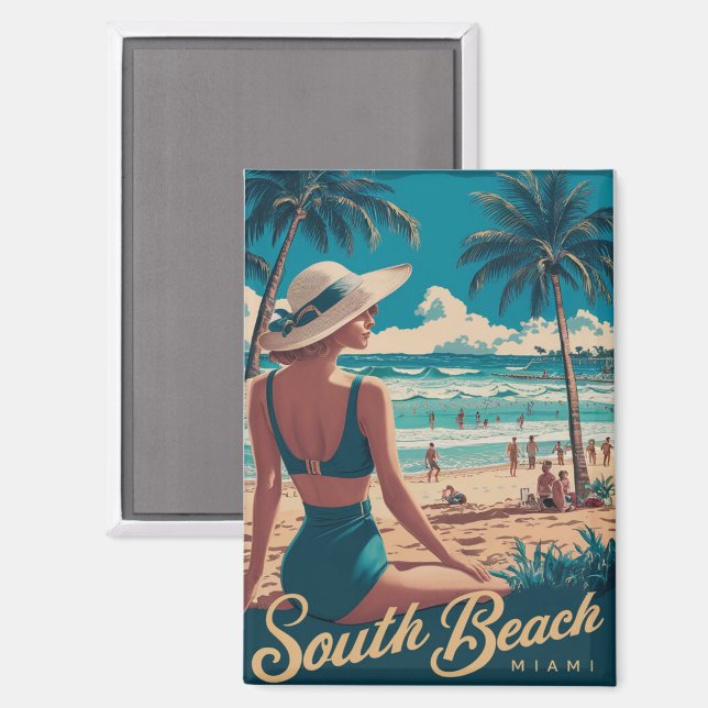 Imán Arte de Miami South Beach (Anverso/Reverso)