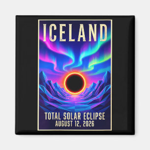 Imán Arte de mujer Eclipse Solar 2026 Totalidad 12 de A