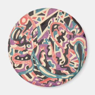 Imán Arte de nevera "salvaje" abstracto
