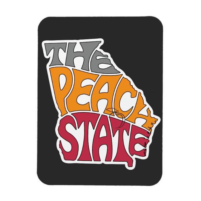 Imán Arte de palabra con apodo de Georgia (Vertical)