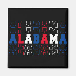 Imán Arte de palabras apilado en Alabama