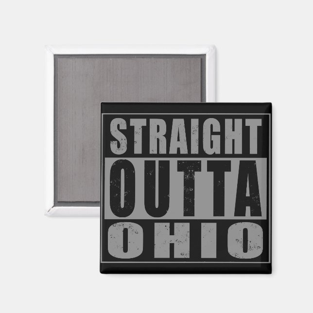 Imán Arte De Palabras De Outta Ohio (Anverso/Reverso)
