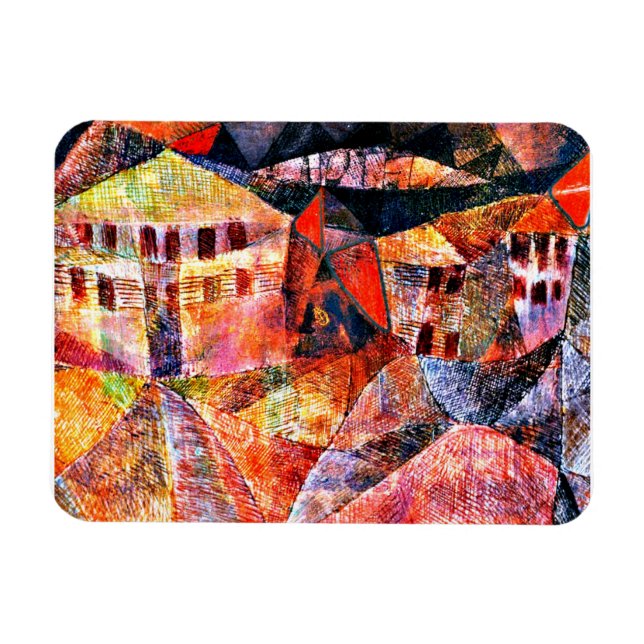 Imán Arte de Paul Klee: El hotel, pintura famosa, (Horizontal)