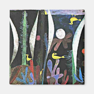 Imán Arte de Paul Klee: Paisaje con aves amarillas