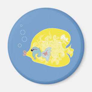 Imán Arte de peces tropicales caprichosos del océano