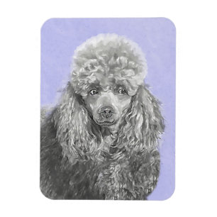 Imán Arte de perro azul grisáceo de juguete en miniatur