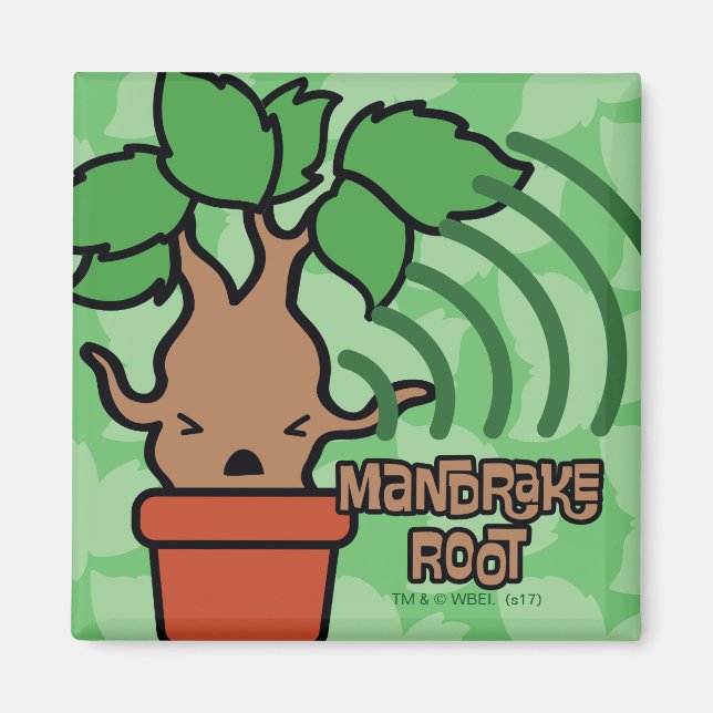 Imán Arte de Personaje de Mandrake Gritando de Dibujos  (Frente)
