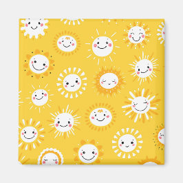 Imán Arte de personalizado soleada sonriente