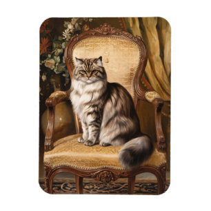 Imán Arte de pintura de estilo antiguo para gato persa