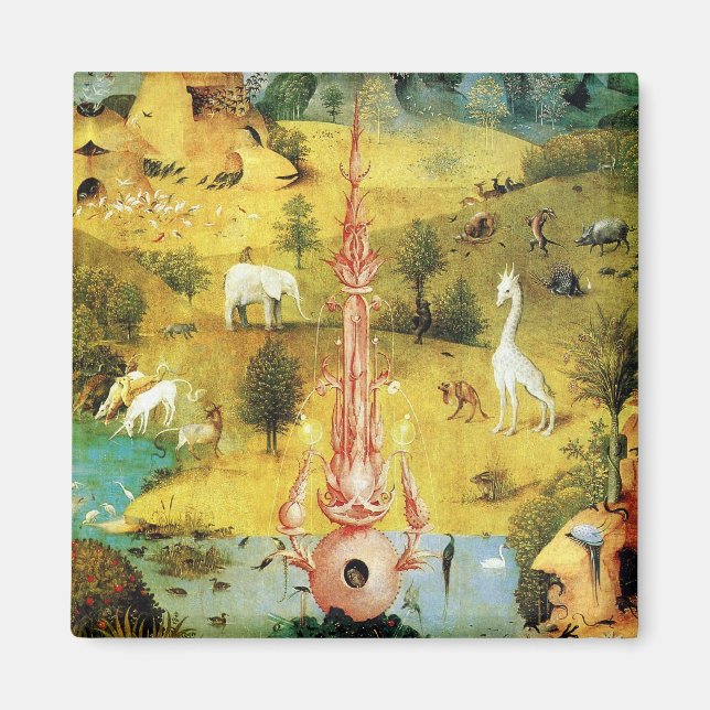 Imán Arte de pintura de Hieronymus Bosch (Frente)