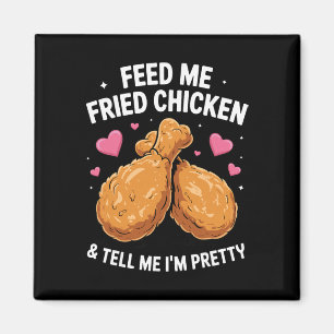 Imán Arte de pollo frito para hombres mujeres niños com