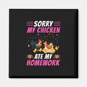 Imán Arte de pollo Mi pollo comió mi hogar