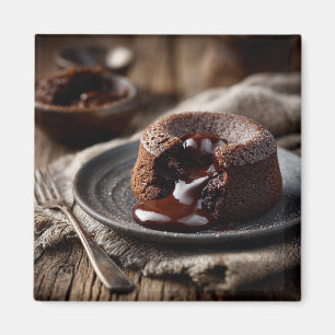 Imán Arte de postre de chocolate derretido