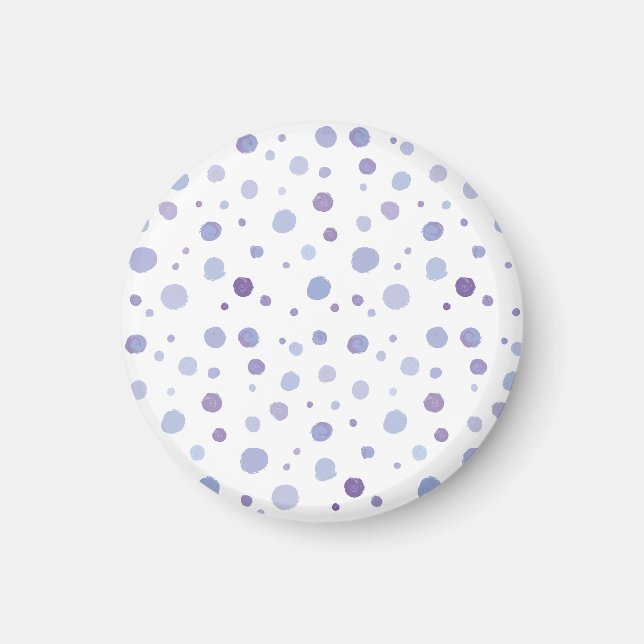 Imán Arte de puntos con pinceladas orgánicas y adorable (Frente)