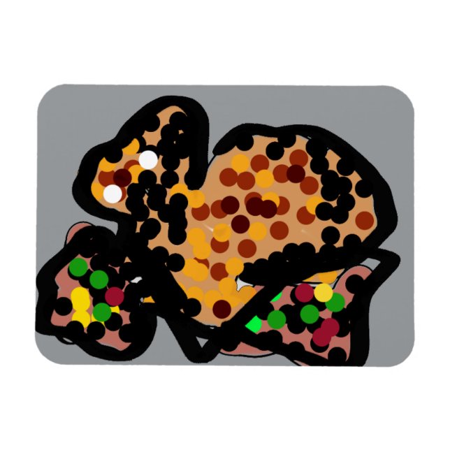 Imán Arte de puntos de ardilla (Horizontal)