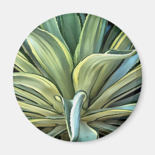 Imán Arte de realismo agave tropical