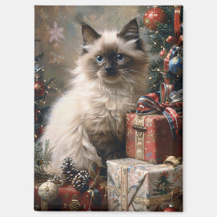 Imán Arte de retrato de gatos de Navidades gatitos bali