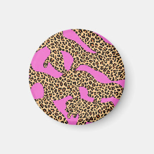 Imán Arte de silueta de leopardo vibrante