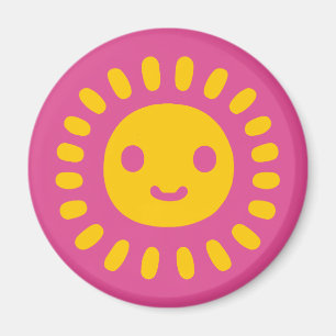 Imán Arte de sol amarillo