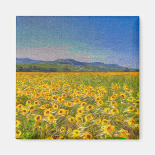Imán Arte de sueños de girasol