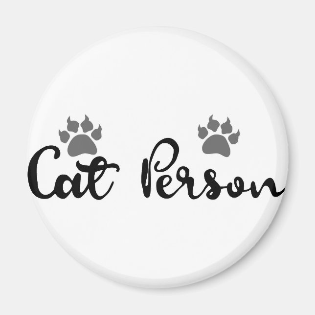 Imán Arte de tipografía para personas de gato (Frente)